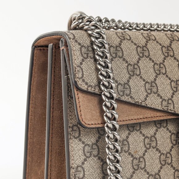 Gucci Dionysus Beige & Ebony GG Supreme Canvas Medium Shoulder Bag - Picture 7 of 13